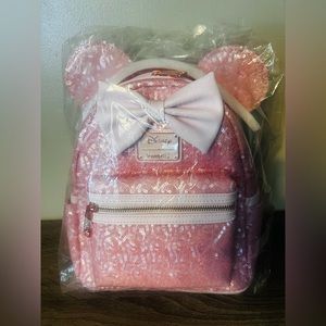 Disney Loungefly Cotton Candy Sequin Mini Backpack
